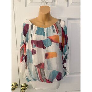 Giusy Womens Silk Blend Top Blouse S Made in Italy